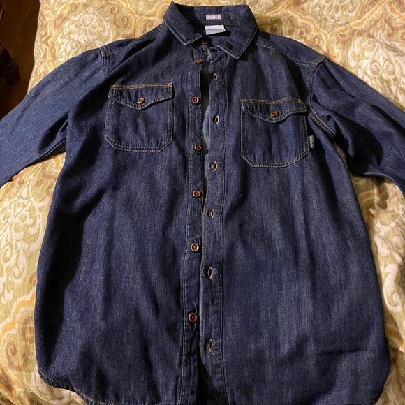 columbia denim shirt